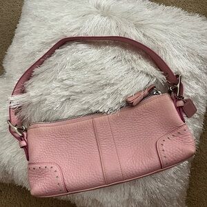 Coach Pink Leather Shoulder Bag